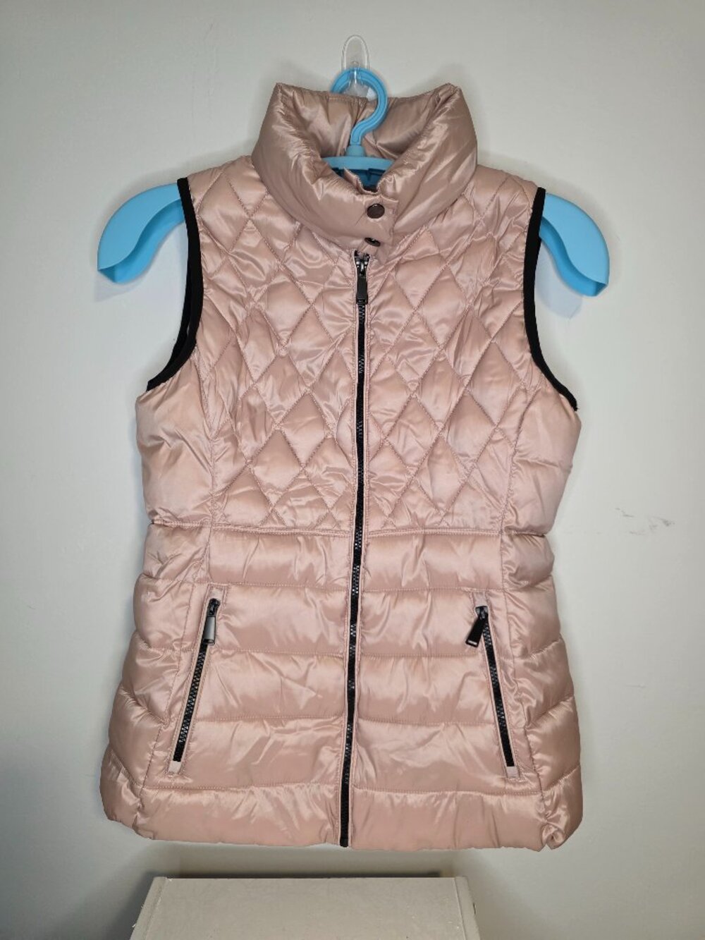 Philosophy Mauve Full Front Zip Quilted Puffy Womens Vest Size Medium NWT